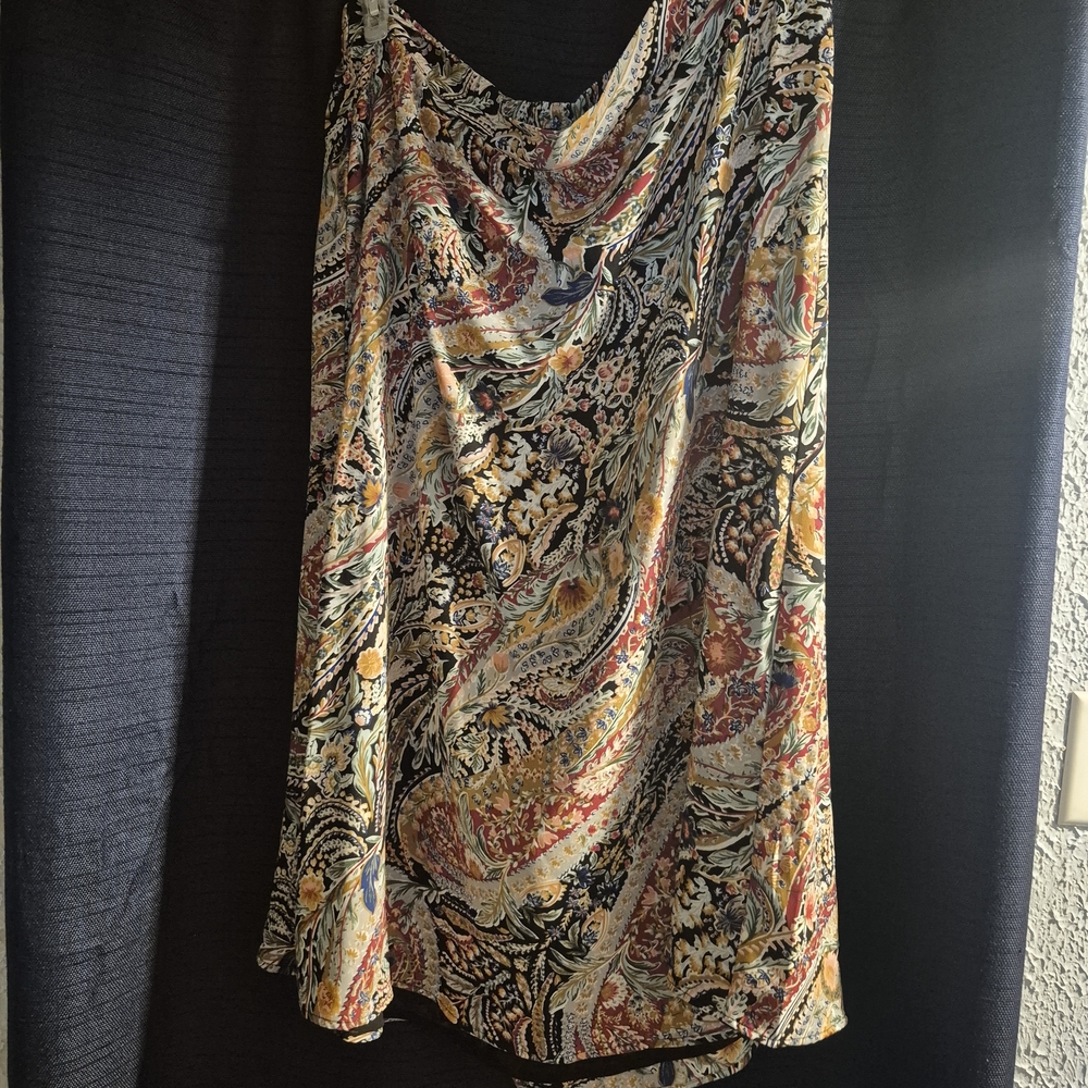 Vince Camuto Multicolor Paisley Maxi Skirt - Black, Gold, Red, Blue
